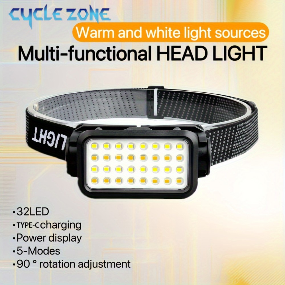 Rechargeable Headlamp with 32  - đánh giá và giá Outdoor Adventure At